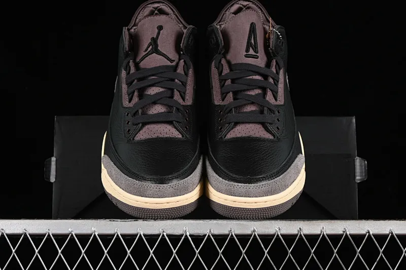 All categories Air Jordan Jordan series basketball shoes Air Jordan 3 foreign trade version A Ma Maniere x Air Jordan 3 Retro "Black" AJ3 Joe 3 joint model FZ4811-001